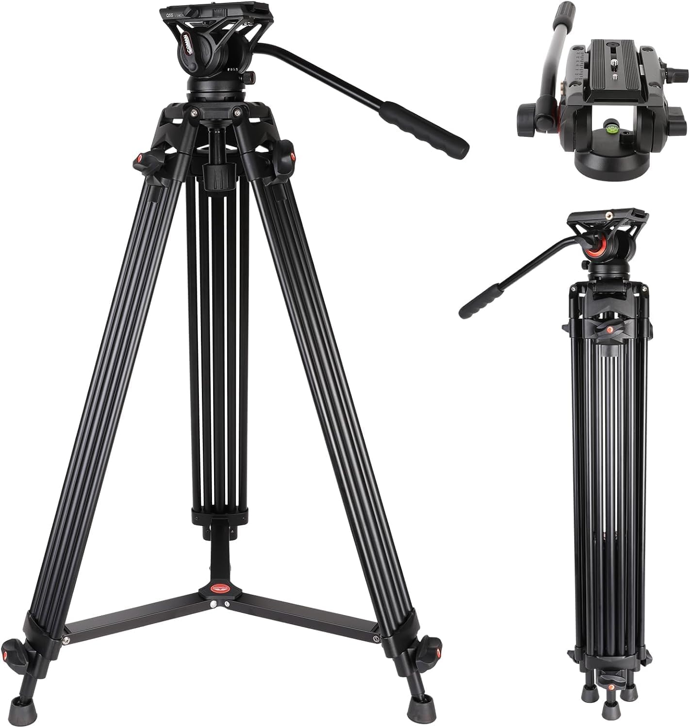 COMAN 74" Professional Heavy Duty Camera Tripod