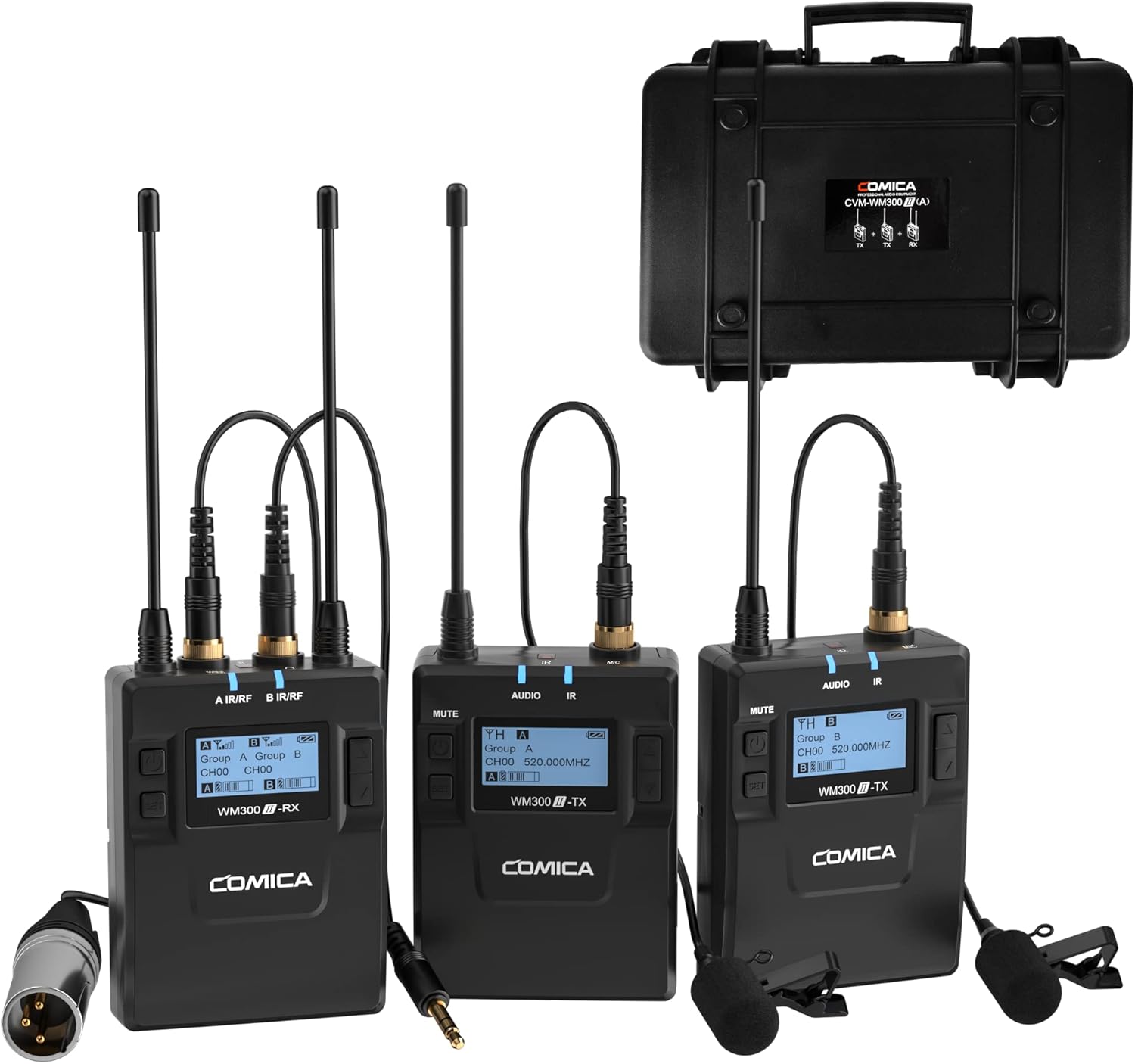 Comica CVM-WM300A Dual Wireless Lavalier Microphone System
