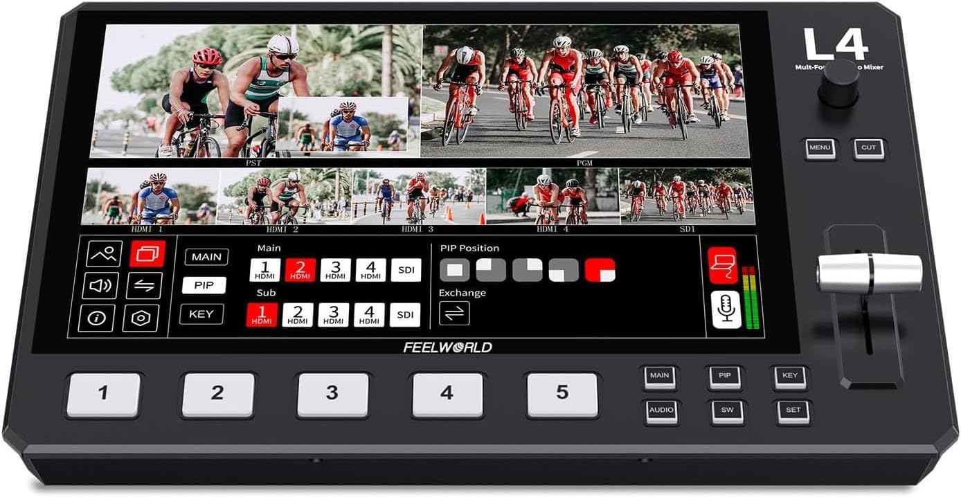 FEELWORLD L4 Multi-Camera HD Video Mixer Switcher