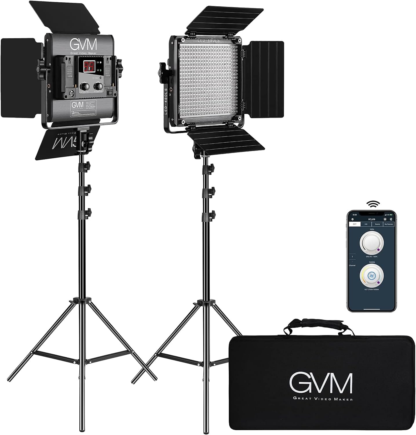 GVM 2 Pack LED Video Lighting Kit