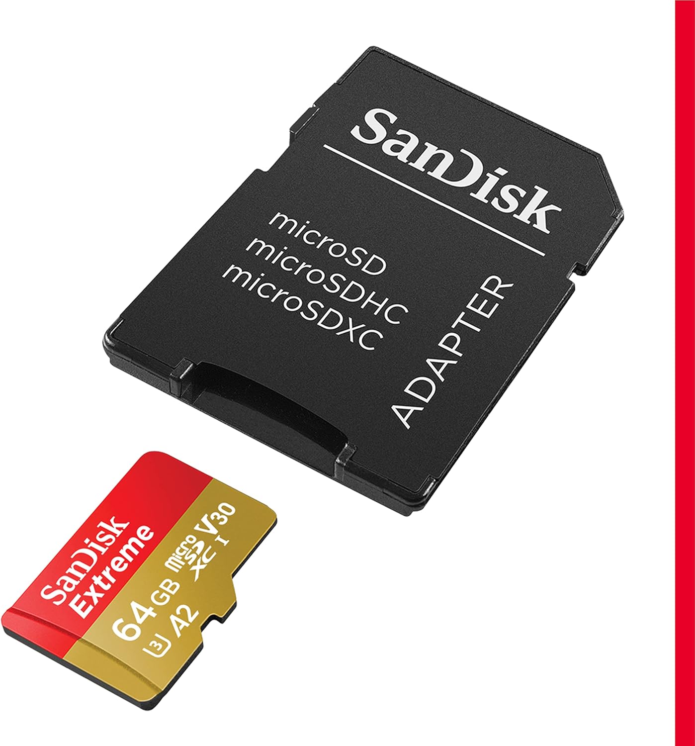 SanDisk 64GB Extreme microSDXC UHS-I Memory Card with Adapter